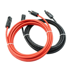 60 Feet Solar Extension Cable 10AWG with Female and Male Connector (60 Feet Red+60 Feet Black)