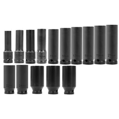 35pcs 1/2" Deep Impact Socket Set Metric Drive 8-32mm Impact Sockets