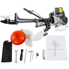New 4 Stroke 3.6 HP Outboard Motor 55CC Boat Engine With Air Cooling System