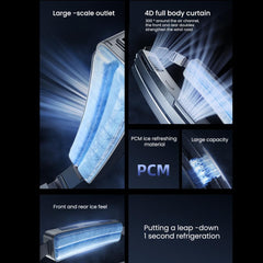 Ice Belt Portable Fan Wearable Waist Fan for Camping Outdoor Sports Travel Mini Usb Charging Cooling Fans