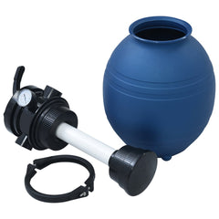 Pool Sand Filter with 4 Position Valve Blue 11.8