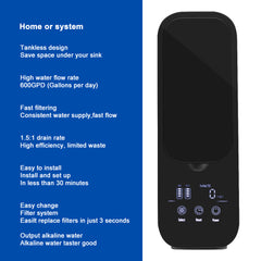 High Flow 600GPD Water Filtration System Under Sink Reverse Osmosis Water Purifier