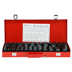 35pcs 1/2" Deep Impact Socket Set Metric Drive 8-32mm Impact Sockets