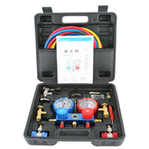 AC Diagnostic Manifold Gauge Set R134A R22 Refrigerants with Acme Adapter and Can Tap Automotive Car Air Conditioning