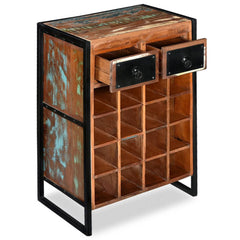 Solid Reclaimed Wood Wine Rack Holds 16 Bottles
