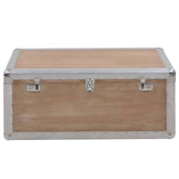 Storage Box in Solid Fir Wood 35.8x20.5x15.7 Brown