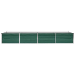Green Galvanized Steel Raised Garden Bed 126 x 31.5 x 17.7 Inches