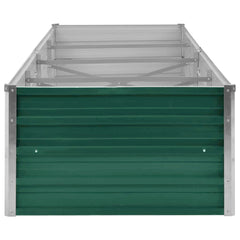Green Galvanized Steel Raised Garden Bed 126 x 31.5 x 17.7 Inches
