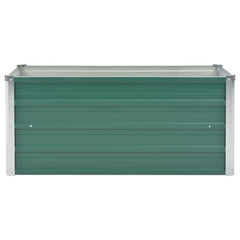 Green Galvanized Steel Garden Raised Bed 39.4 x 15.7 x 17.7 Inches