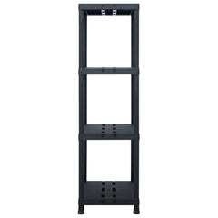 Storage Shelf Rack Black 485 lb 35.4x15.7x54.3 Plastic