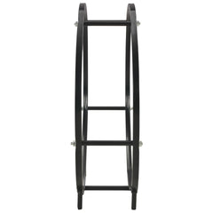 Firewood Rack Black 27.6x7.9x27.6 Steel