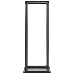 Firewood Rack with Base Black 14.6x14.6x44.5 Steel
