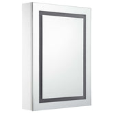 LED-Illuminated Bathroom Mirror Cabinet 19.7x5.1x27.6