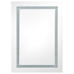LED-Illuminated Bathroom Mirror Cabinet 19.7x5.1x27.6