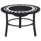 Mosaic Fire Pit Black and White 26.8 Ceramic