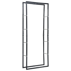 31.5x9.8x78.7 Steel Firewood Rack Black