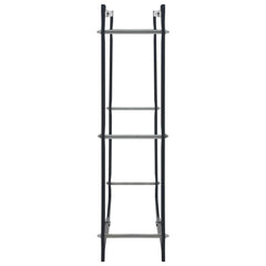 Firewood Rack Black 39.4x9.8x39.4 Steel