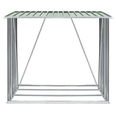 Galvanized Steel 64.2x32.7x60.6 Green Garden Log Storage Shed
