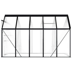 Modern Anthracite Aluminum Greenhouse 63.4 ft Great for Home Gardening