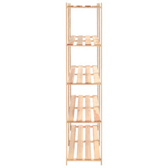 Durable 5-Tier Storage Racks Set of 2 66.9x15x66.9 Made of Solid Pinewood