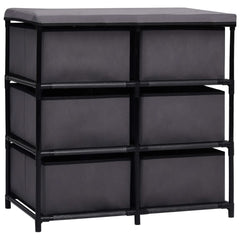 Gray Steel Storage Cabinet with 6 Drawers 21.7x11.4x21.7