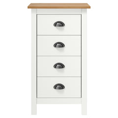 Solid Pine Wood Sideboard Hill White 18.1x13.8x31.5