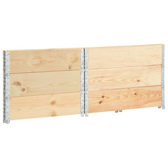 Solid Pine Wood Pallet Collars 39.4x39.4 Set of 3