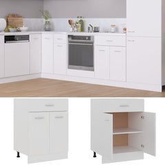 White Drawer Bottom Cabinet 23.6x18.1x32.1 Engineered Wood
