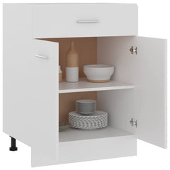 White Drawer Bottom Cabinet 23.6x18.1x32.1 Engineered Wood