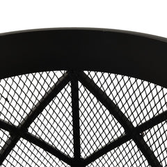 Rustic Steel Fire Pit with Poker – 16.5"x21.3" Durable Outdoor Fireplace