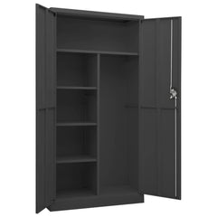 Steel Locker Cabinet Anthracite 35.4x15.7x70.9
