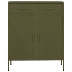 Olive Green Steel Storage Cabinet 31.5x13.8x40