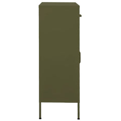 Olive Green Steel Storage Cabinet 31.5x13.8x40