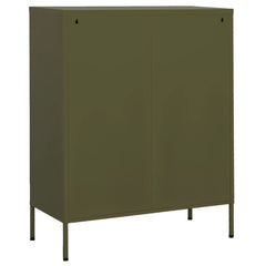 Olive Green Steel Storage Cabinet 31.5x13.8x40