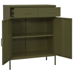 Olive Green Steel Storage Cabinet 31.5x13.8x40