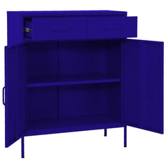 Storage Cabinet Navy Blue 31.5x13.8x40 Steel