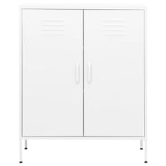 White Steel Storage Cabinet 31.5x13.8x40 inches