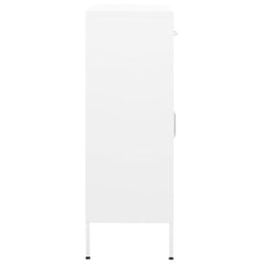 White Steel Storage Cabinet 31.5x13.8x40 inches
