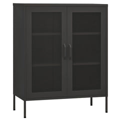 Steel Storage Cabinet in Anthracite 31.5x13.8x40