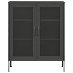 Steel Storage Cabinet in Anthracite 31.5x13.8x40