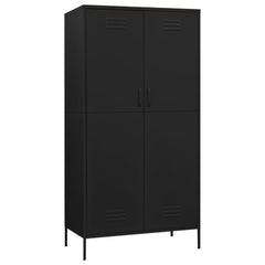 Black Steel Wardrobe 35.4x19.7x70.9