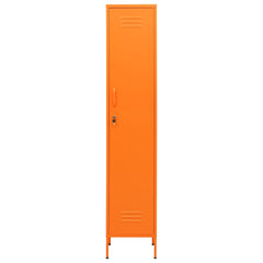 Locker Cabinet Orange 13.8x18.1x70.9 Steel