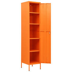 Locker Cabinet Orange 13.8x18.1x70.9 Steel