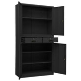 Office Cabinet Anthracite 35.4x15.7x70.9 Steel