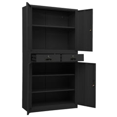 Office Cabinet Anthracite 35.4x15.7x70.9 Steel