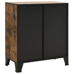 Rustic Brown Storage Cabinet 28.3x14.2x32.3 Metal and MDF