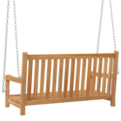 Solid Teak Wood Swing Bench 44.9x23.6x25.2