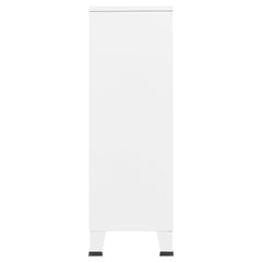 White Industrial Wardrobe Steel 26.4x13.8x42.1 inches
