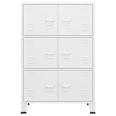 White Metal Industrial Storage Chest 29.5x15.7x45.3