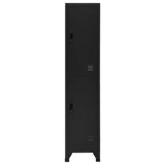 Locker Cabinet Black 15x17.7x70.9 Steel